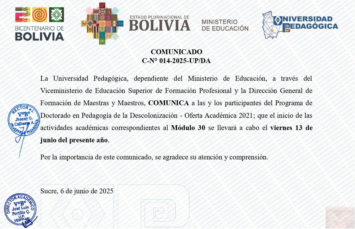 Comunicado importante